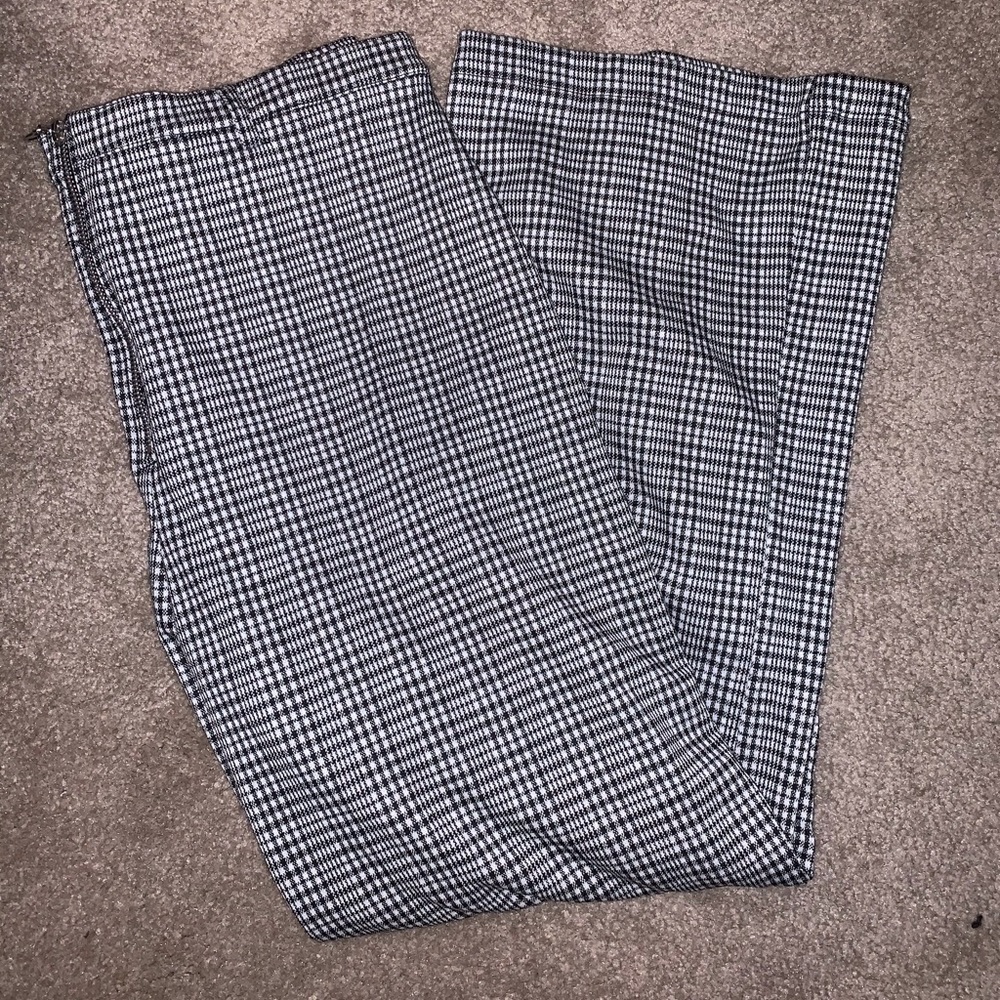Plaid Wide Leg Pants